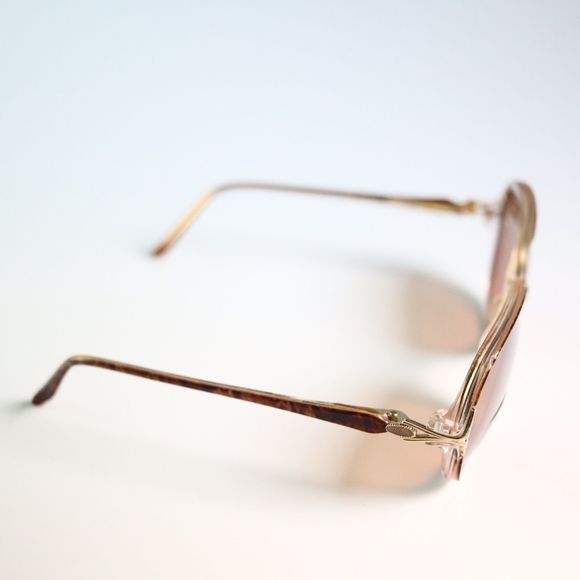 Vintage Joan Collins Secret Tortoise Marine Marron Oversize eyeglasses frame N14 - Picture 6 of 13